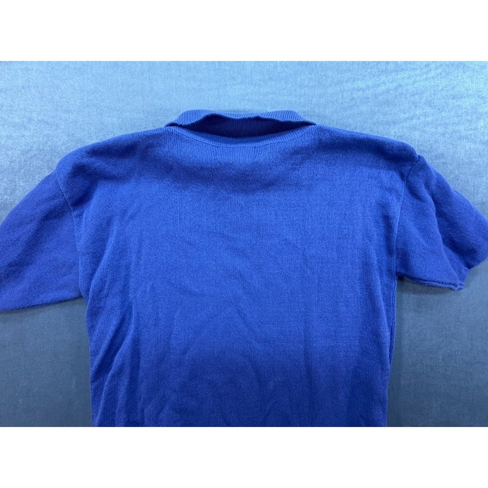 NWT Talbots Petites Women 100% Cotton Sweater Blue Made in USA Size Petite - Picture 11 of 12
